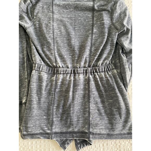 Halcyon Gray Open Front Cardi Sweatshirt Acid Wash Sz S - Picture 8 of 8